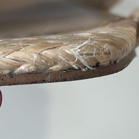 Aqua & Kristopher Brock Kriz Square Toe Ivory Raffia Slip On Sandals Size 9.5 - Picture 10 of 12